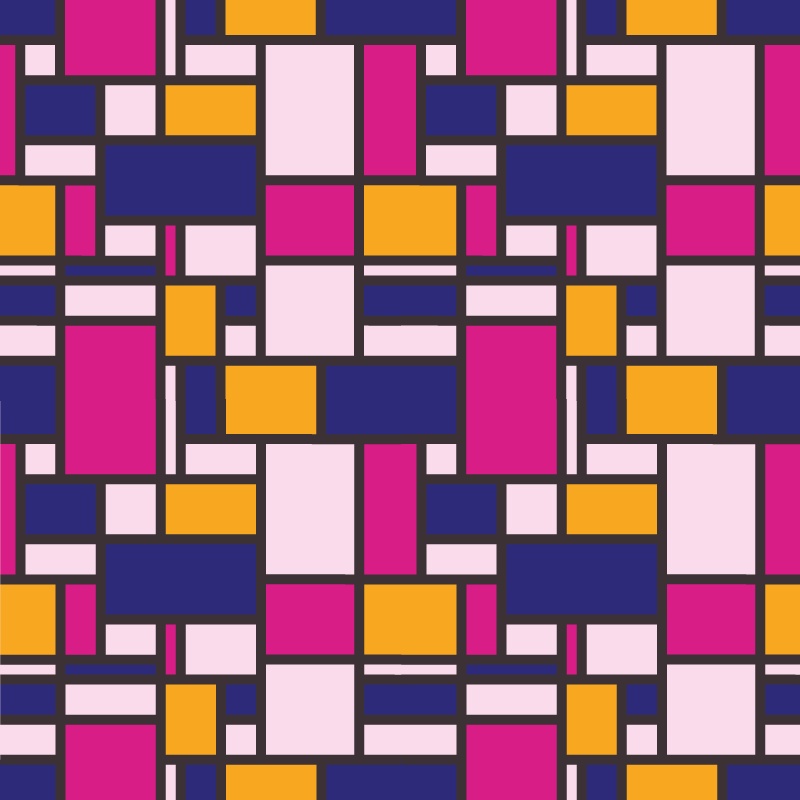 乙烯基地毯几何彩色方块 - TenStickers