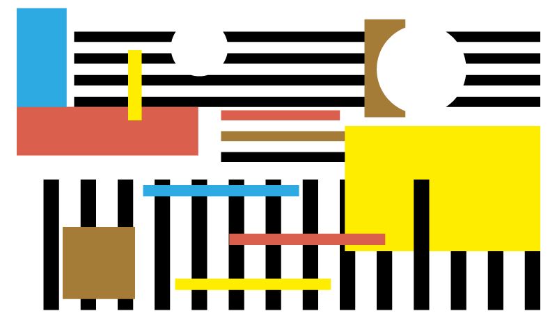 乙烯基地毯呈现多彩条纹图案 - TenStickers