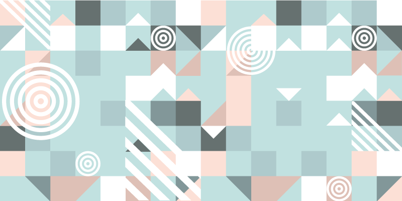 乙烯基地毯几何抽象图案 - TenStickers