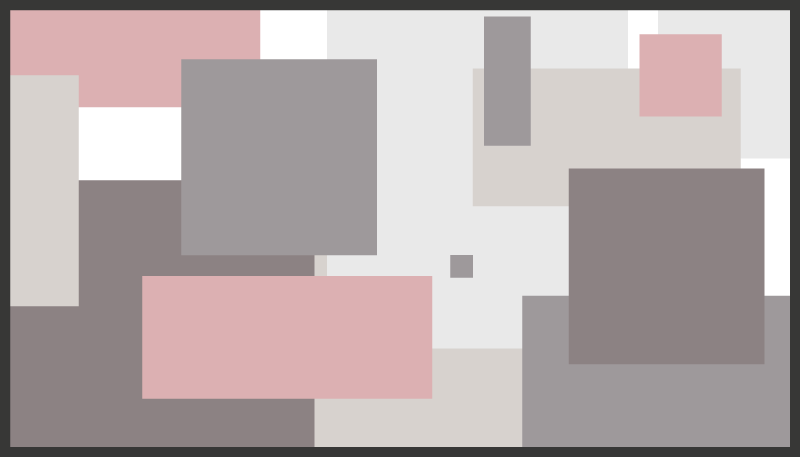 乙烯基地毯客厅 抽象方形构图 - TenStickers