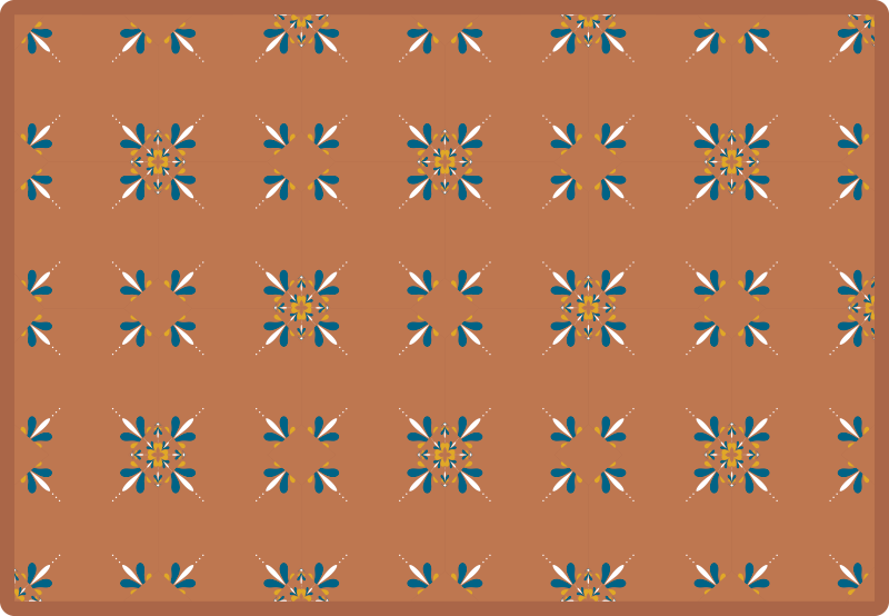 乙烯基厨房地毯花卉图案淡粉色 - TenStickers