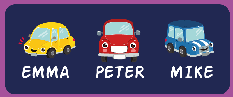 乙烯基地毯入口大厅定制彩色车辆 - TenStickers