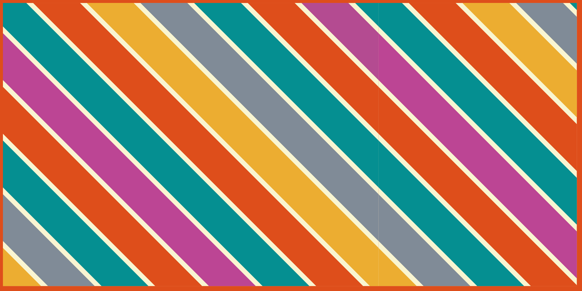 乙烯基地毯客厅色彩斑斓条纹表面 - TenStickers