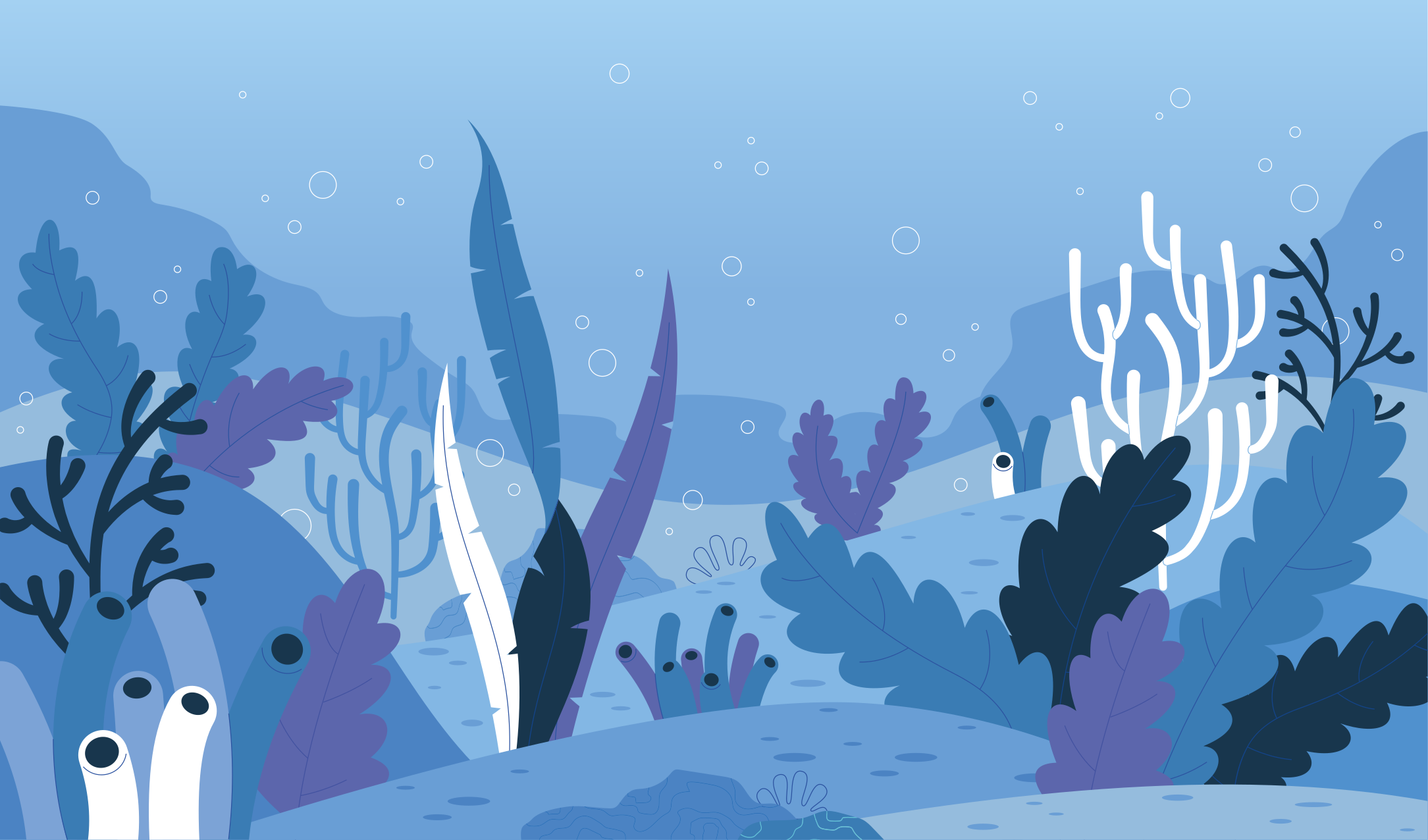 天然乙烯基地毯水下景观 - TenStickers