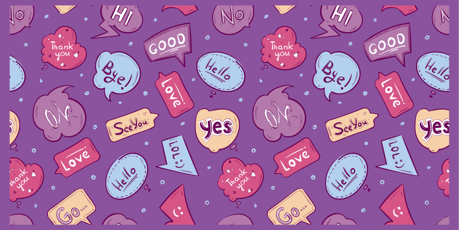 乙烯基地毯与多彩信息气泡 - TenStickers