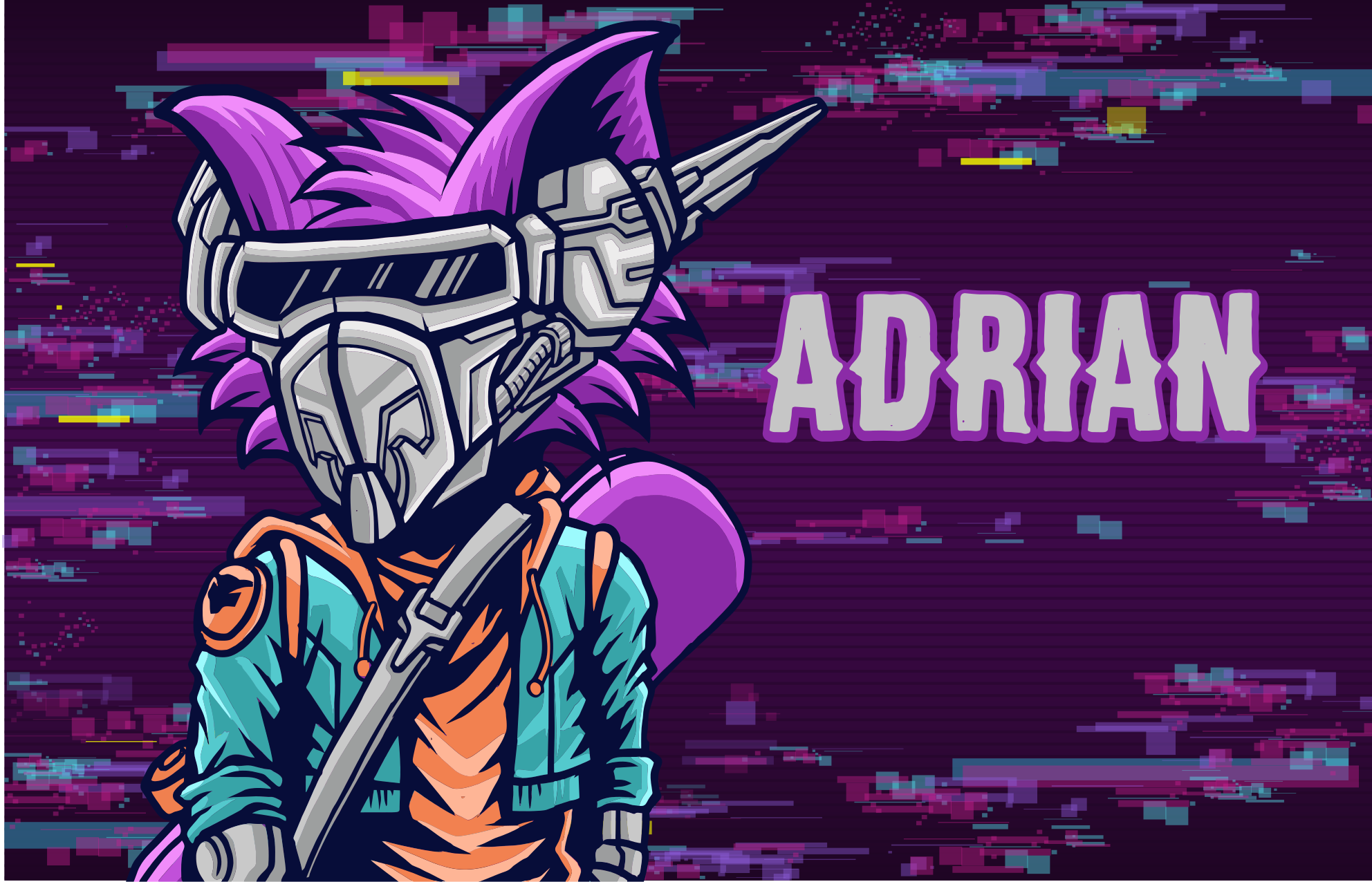 乙烯基地毯定制未来派角色 - TenStickers