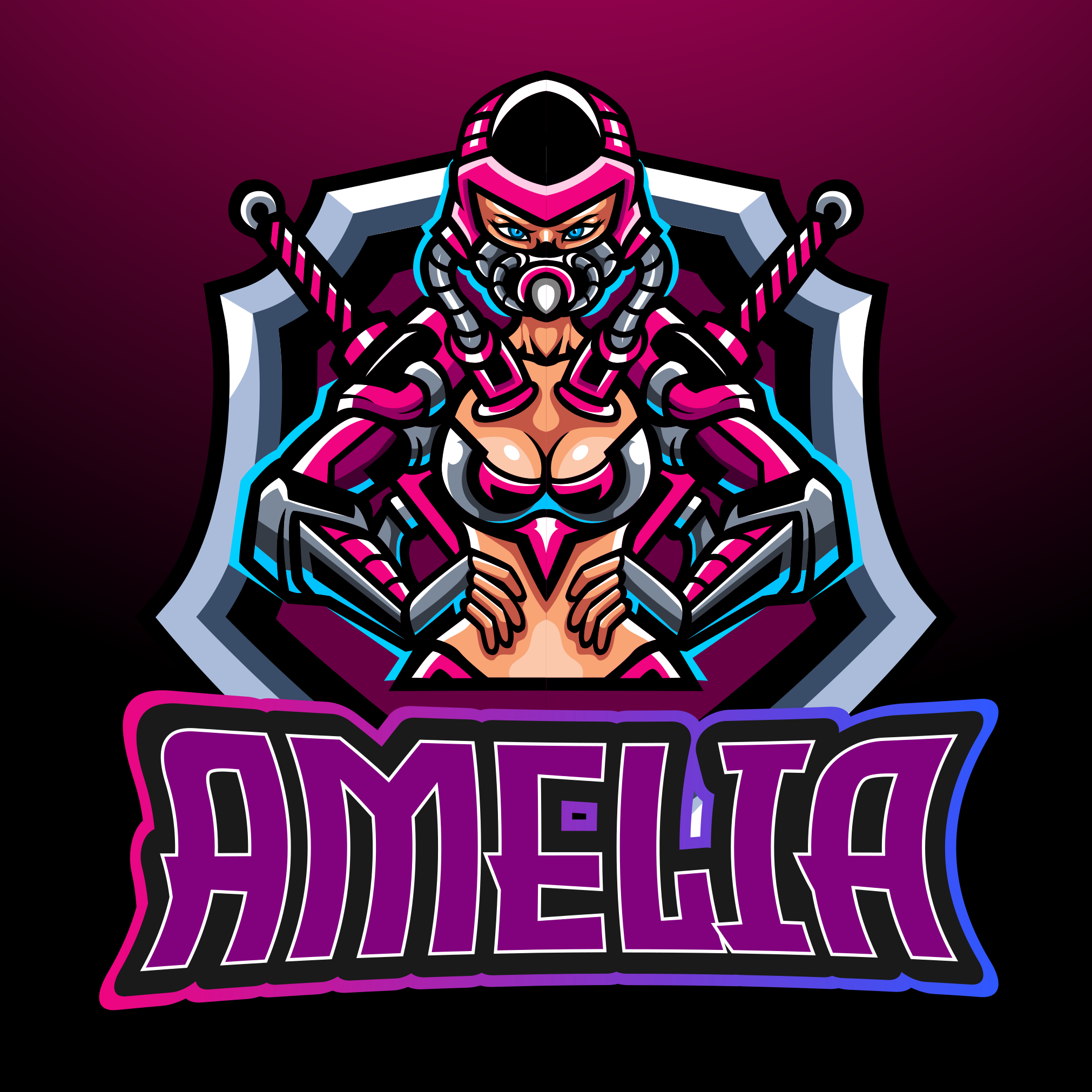 乙烯基地毯游戏女英雄命名版 - TenStickers