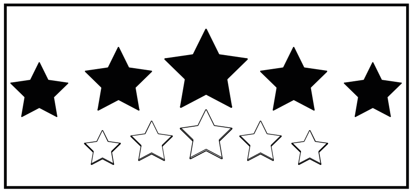 乙烯基地毯星星白黑图案 - TenStickers