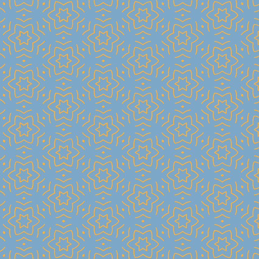 乙烯基地毯星星抽象黄色图案 - TenStickers