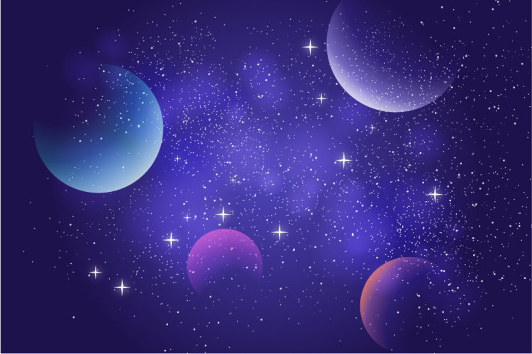 乙烯基地毯星星宇宙空间场景 - TenStickers