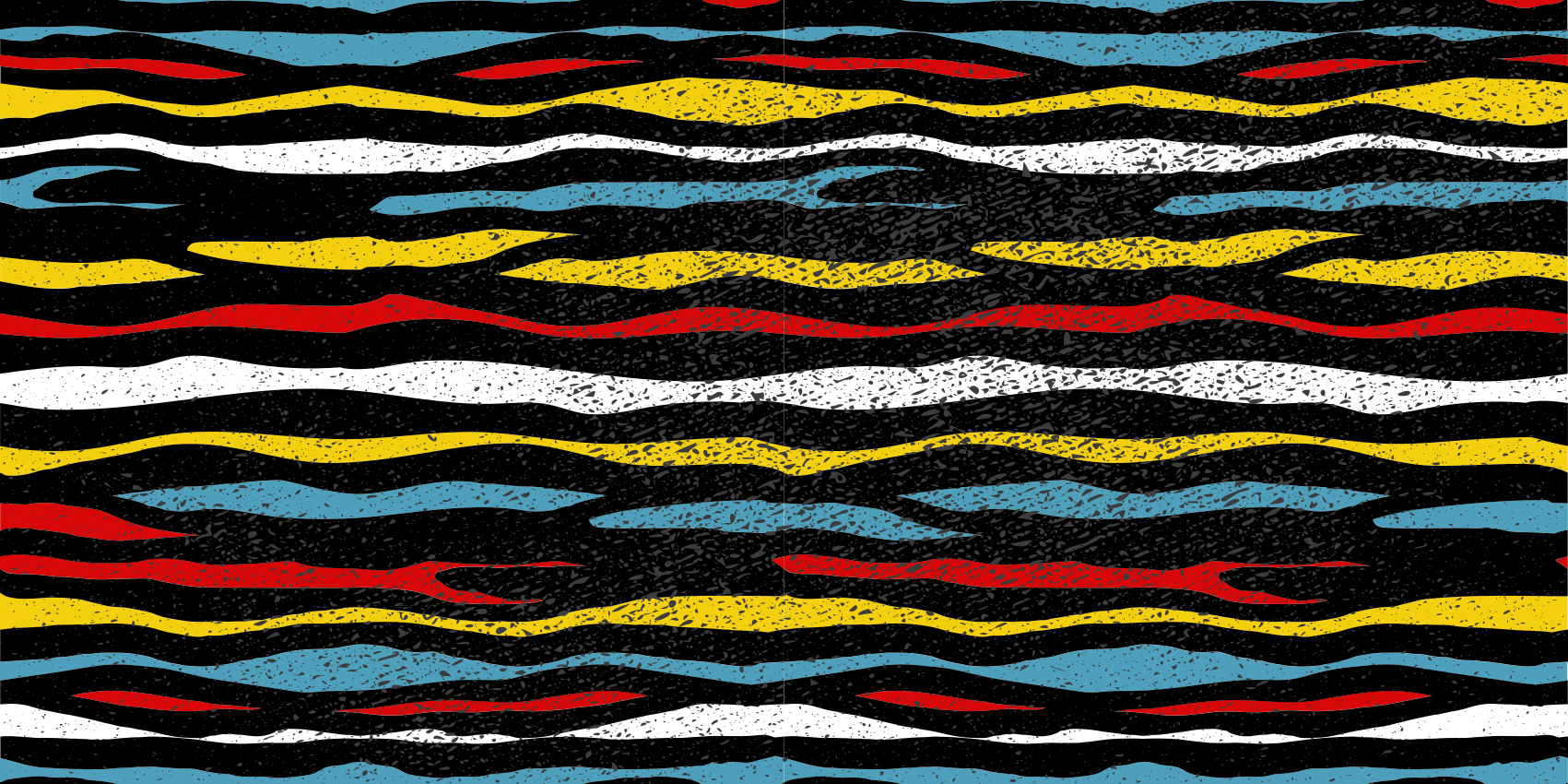 乙烯基地毯条纹色彩丰富的波浪设计 - TenStickers