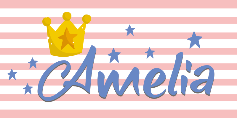 乙烯基地毯定制王冠与星星图案 - TenStickers