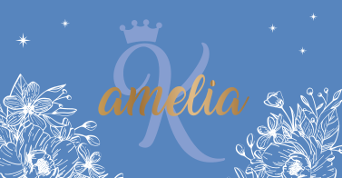 金色和蓝色公主名字儿童乙烯基地毯 - TenStickers