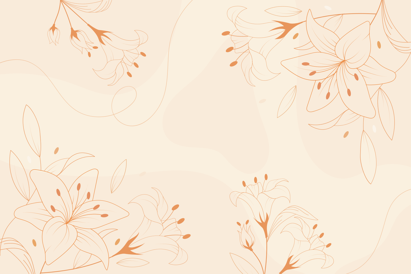 乙烯基花草地毯优雅植物元素 - TenStickers