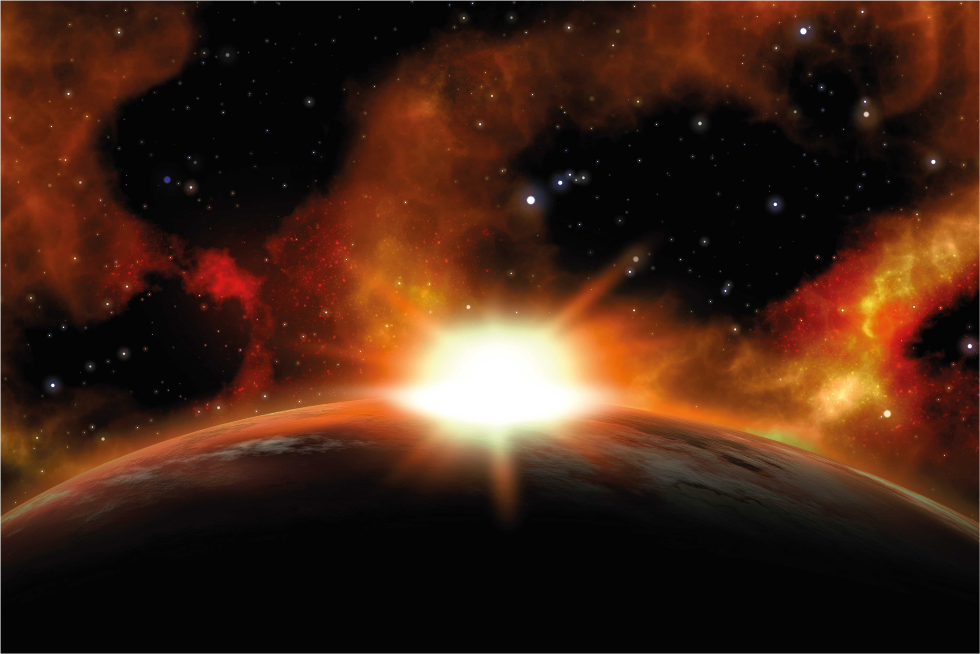 乙烯基地毯星星天际晨光辉耀 - TenStickers