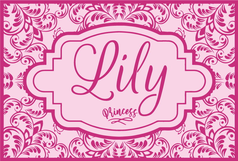 乙烯基地毯名称公主花卉设计 - TenStickers