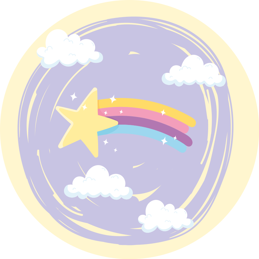 乙烯基地毯 儿童 夜空魔法 - TenStickers