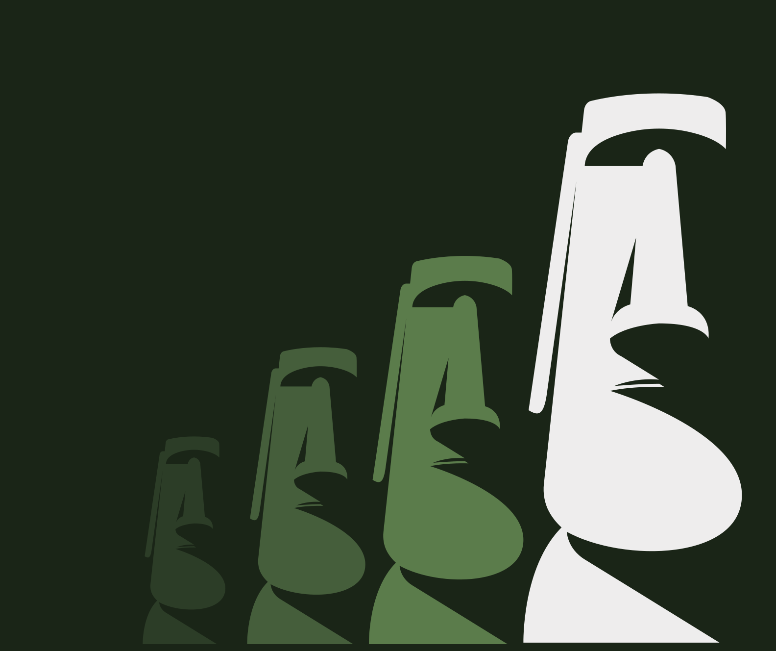 乙烯基地毯客厅摩艾雕像轮廓 - TenStickers