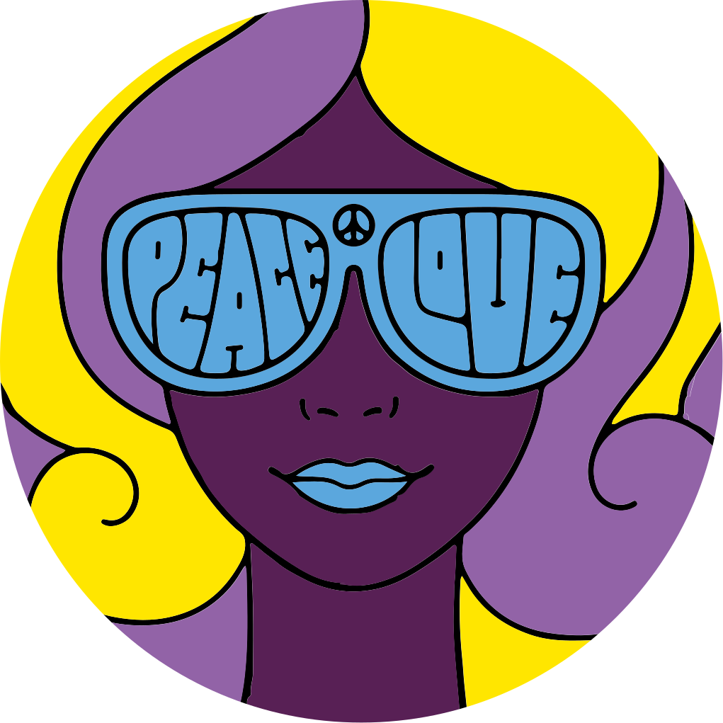 乙烯基地毯传递和平与爱的象征 - TenStickers