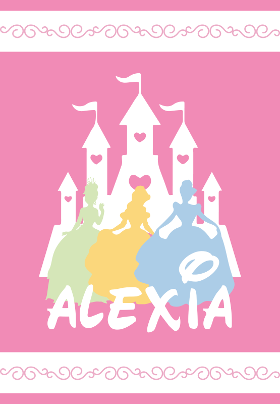 乙烯基地毯名称梦幻童话城堡 - TenStickers