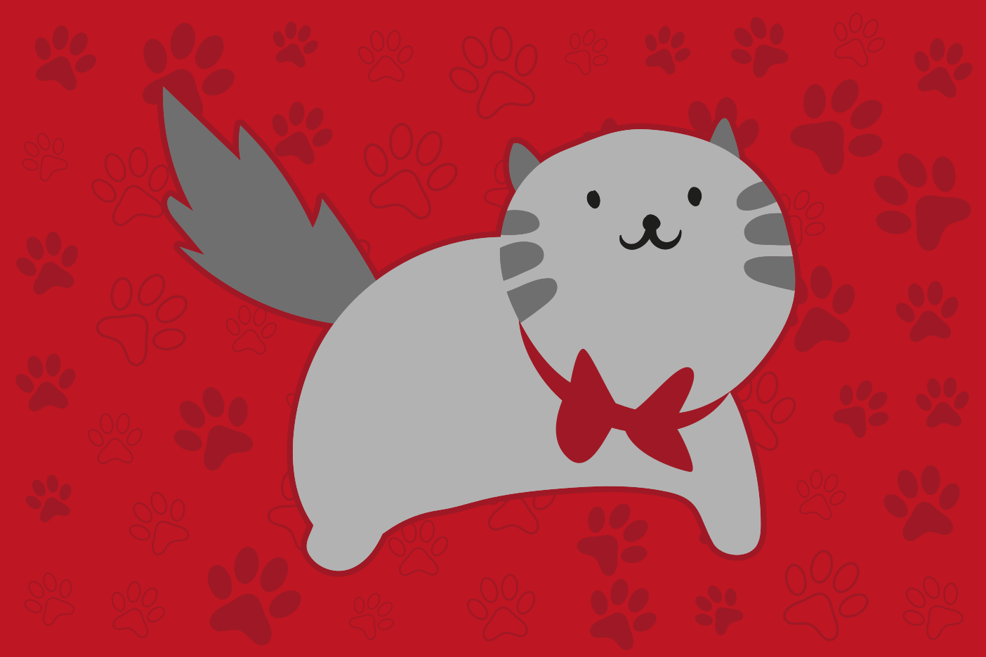 乙烯基地毯动物快乐猫咪插画 - TenStickers