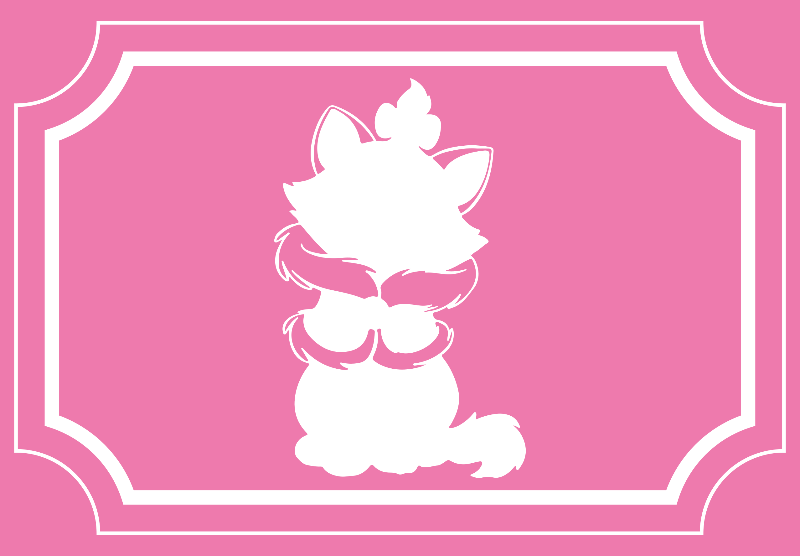 乙烯基地毯可爱猫咪剪影 - TenStickers