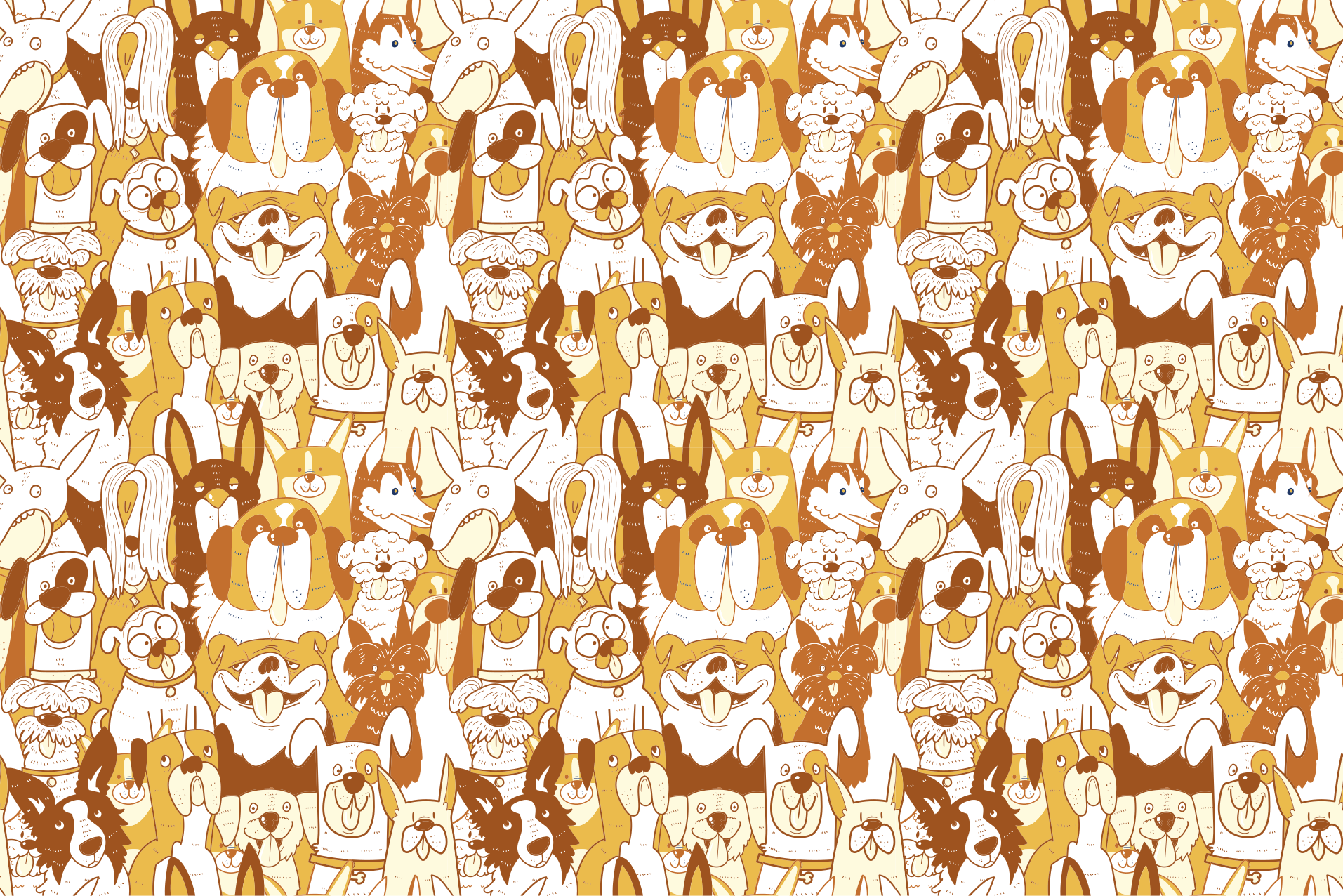 乙烯基地毯动物棕色宠物面孔 - TenStickers