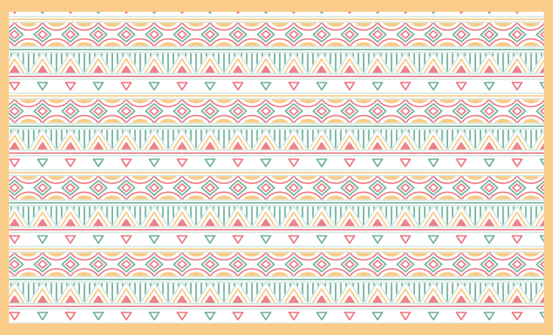 民族乙烯基地毯色彩斑斓的条纹图案 - TenStickers