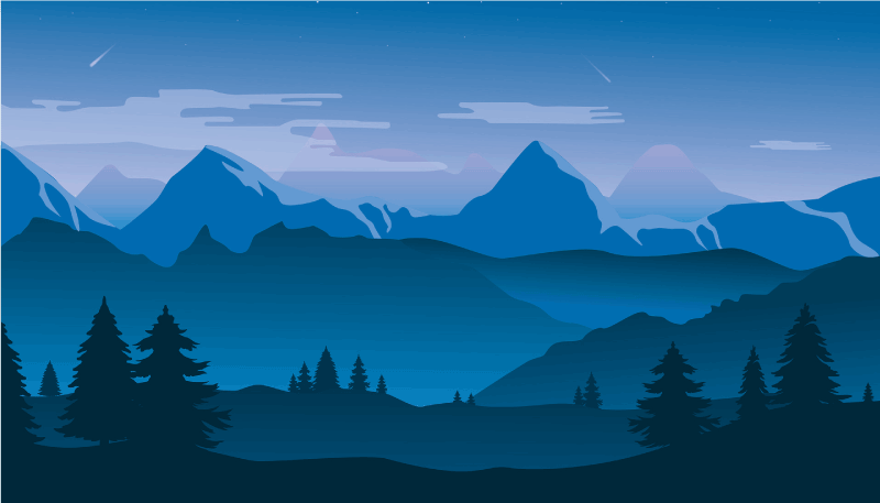 天然乙烯基地毯山景图案设计 - TenStickers