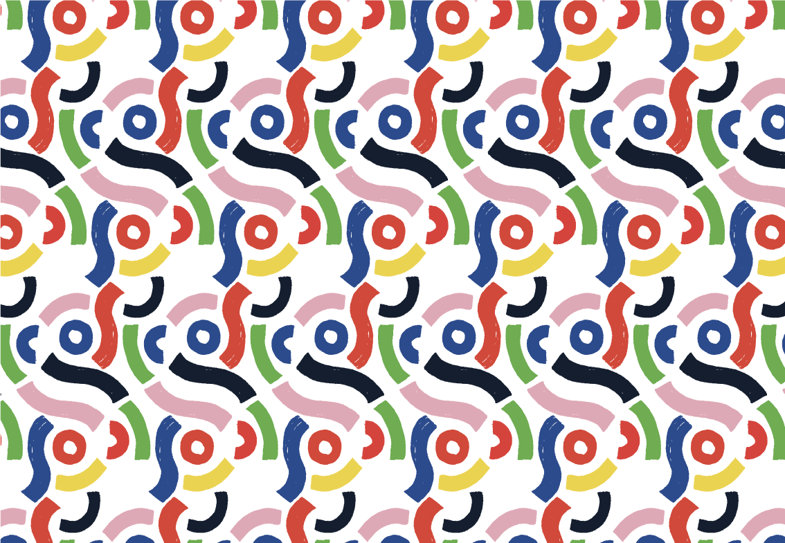 乙烯基地毯镶嵌生动几何图形 - TenStickers