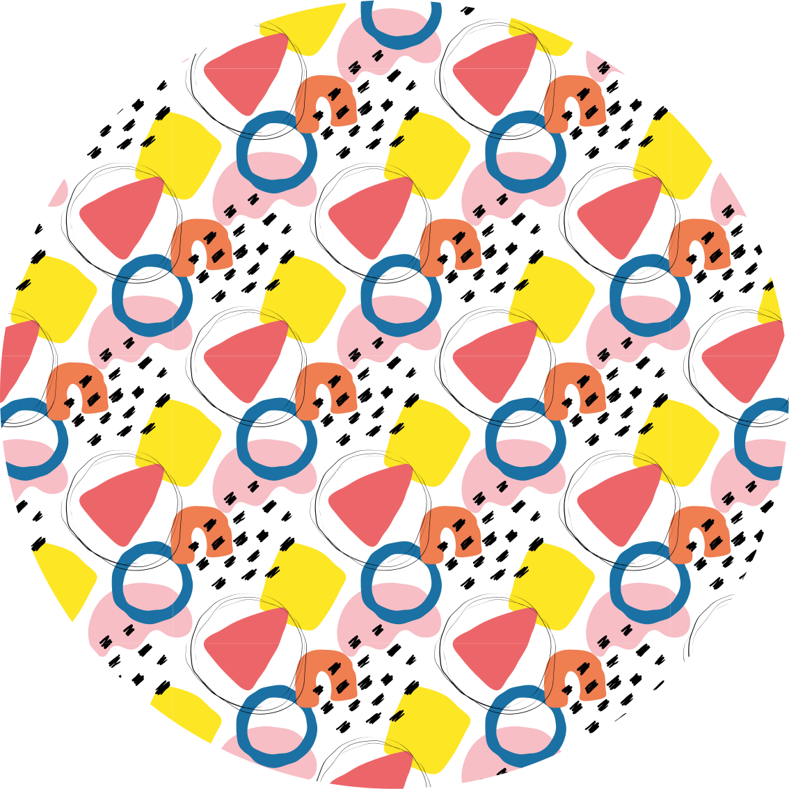 极简主义 充满活力的形状排列 - TenStickers