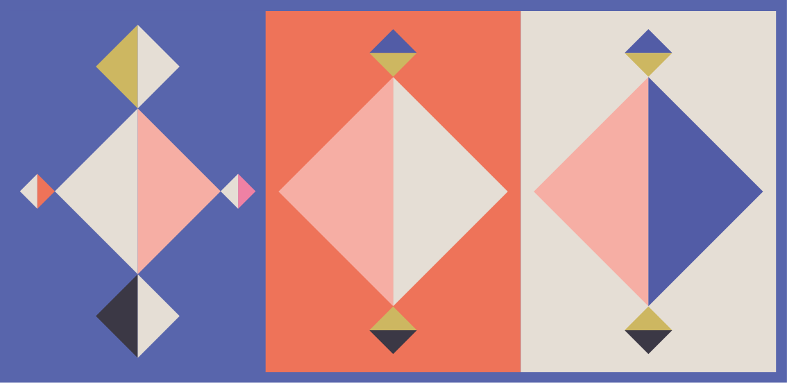 乙烯基地毯几何抽象现代形态 - TenStickers