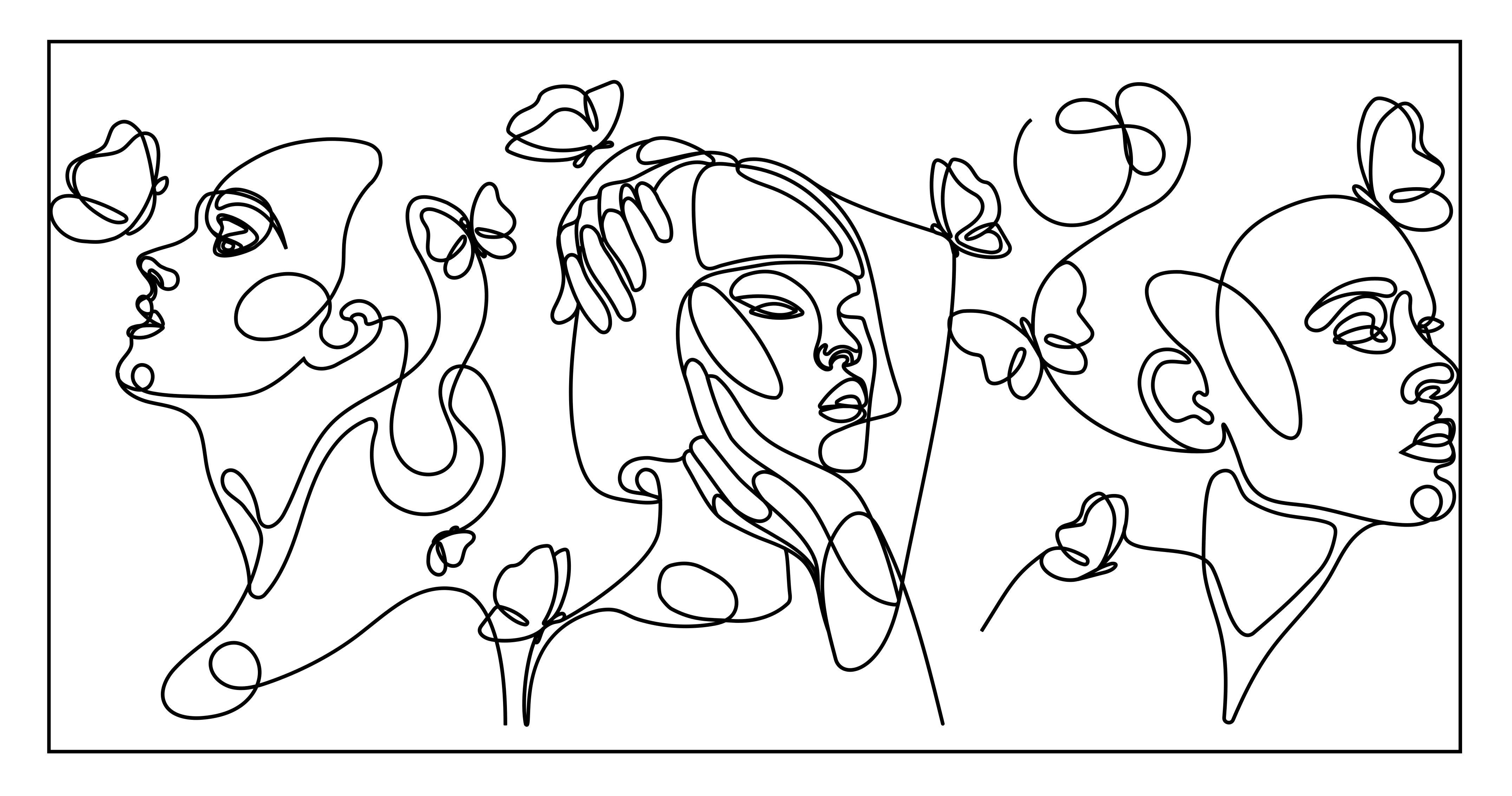 乙烯基地毯展现艺术面孔 - TenStickers