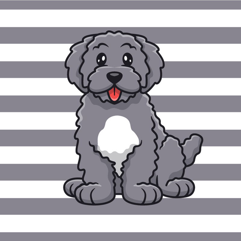 乙烯基地毯动物可爱狗狗插图 - TenStickers