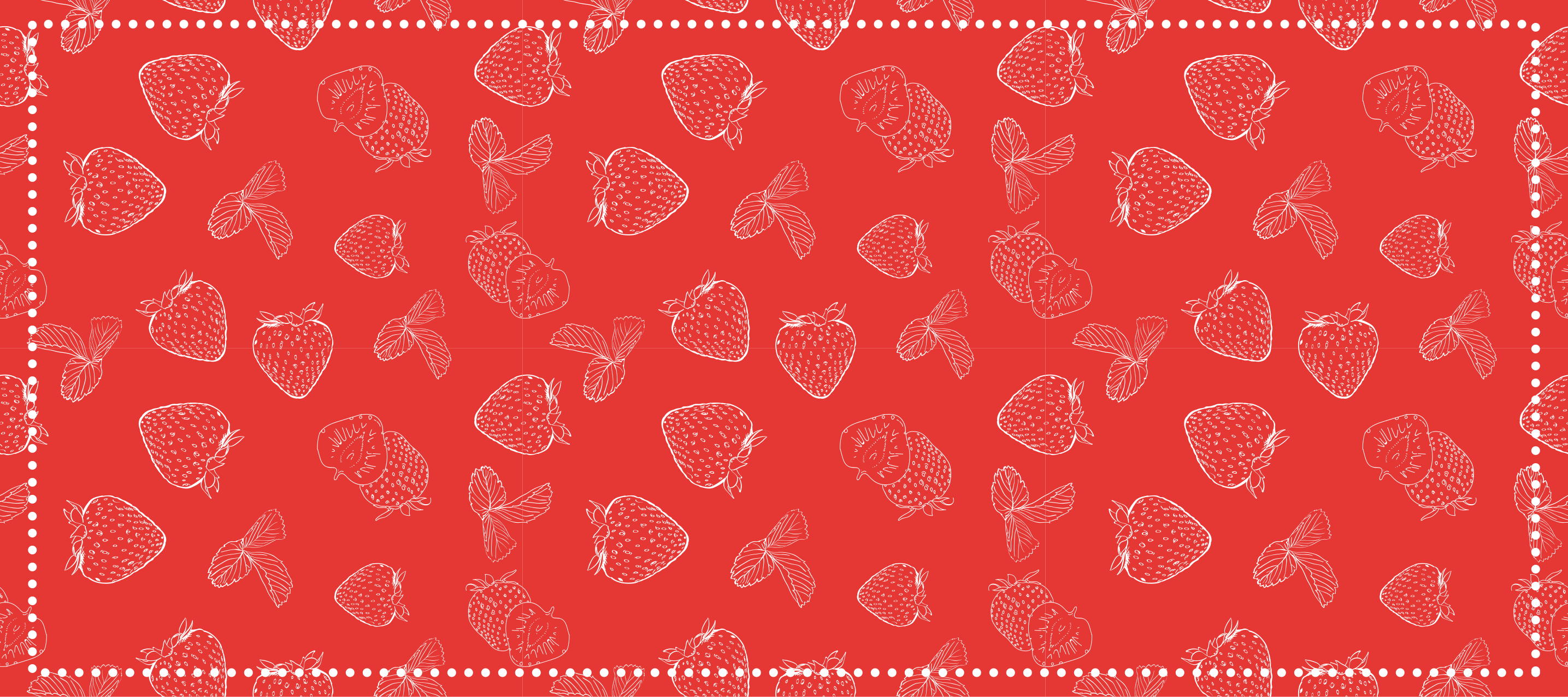 乙烯基厨房地毯鲜艳草莓图案 - TenStickers