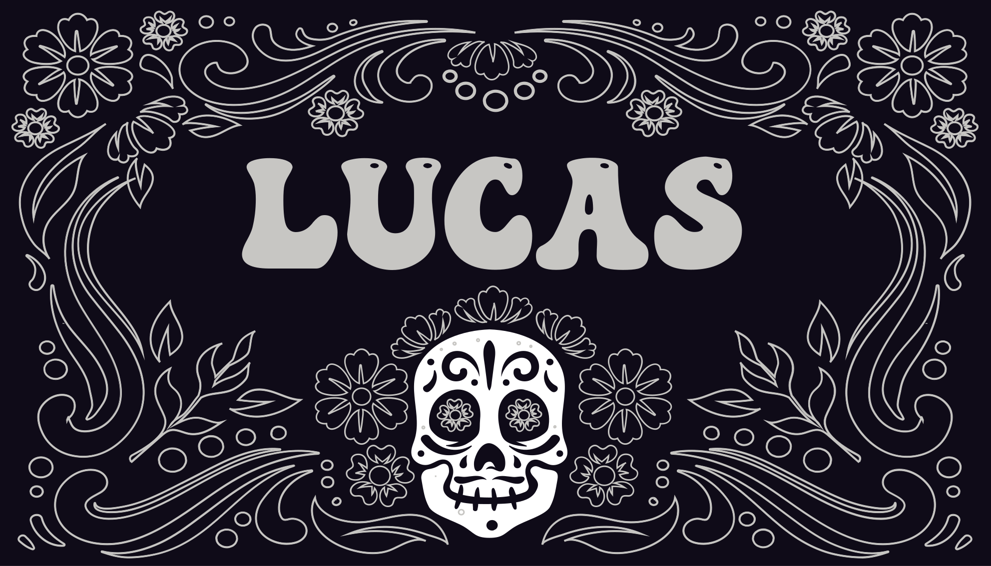 乙烯基地毯万圣节骷髅设计定制名字 - TenStickers