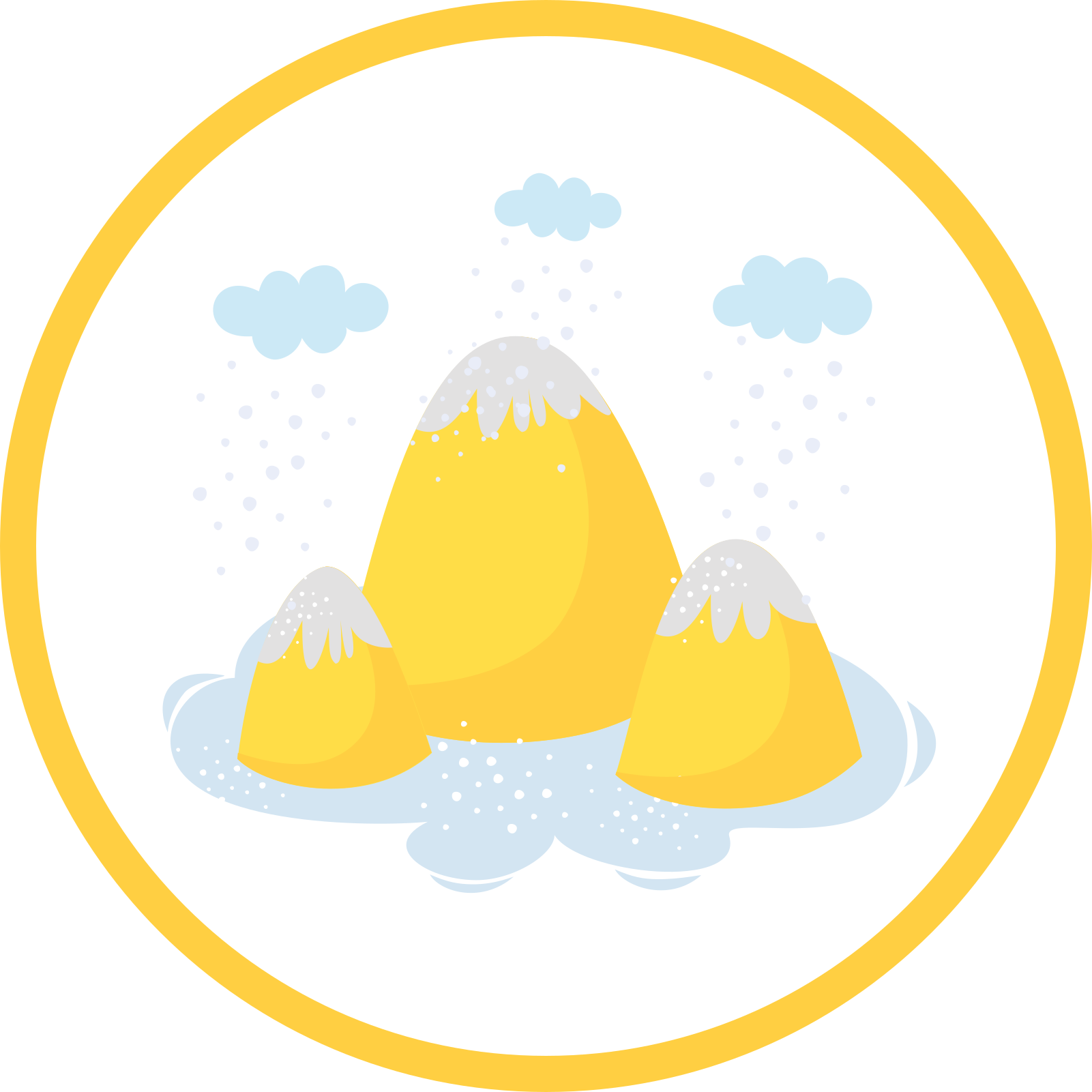 乙烯基地毯，欢快的山景图案 - TenStickers