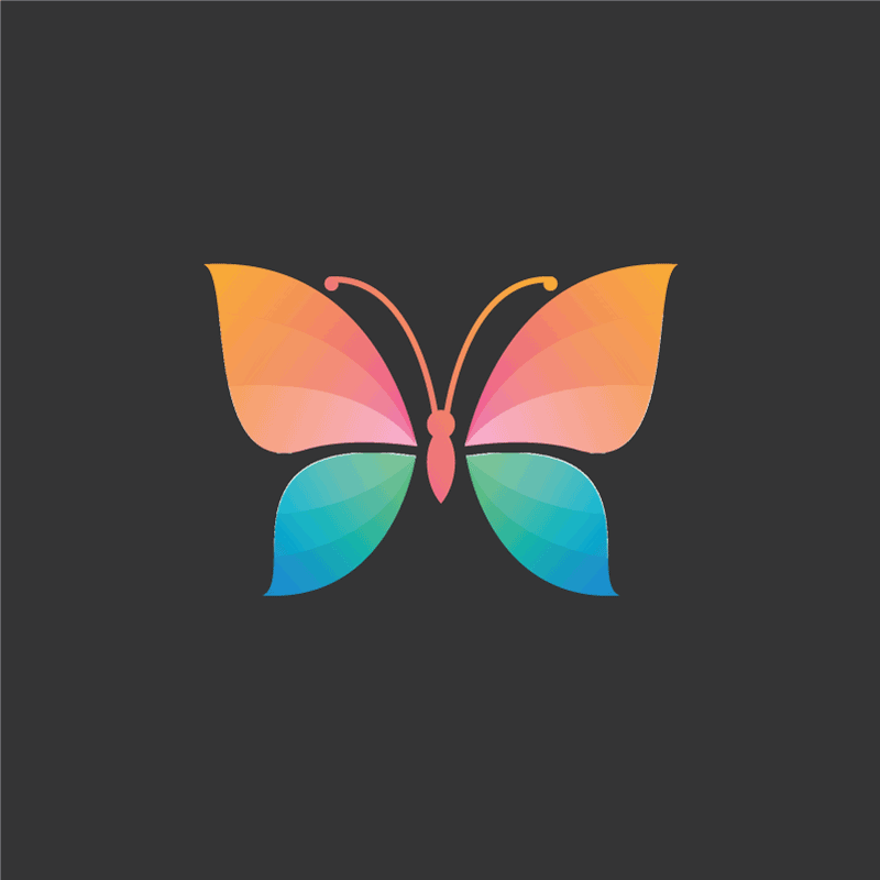 天然乙烯基地毯生动蝴蝶概念 - TenStickers