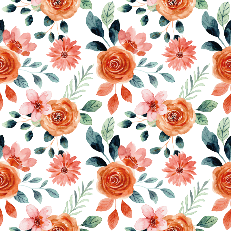 乙烯基花草地毯 盛开的喜悦 - TenStickers