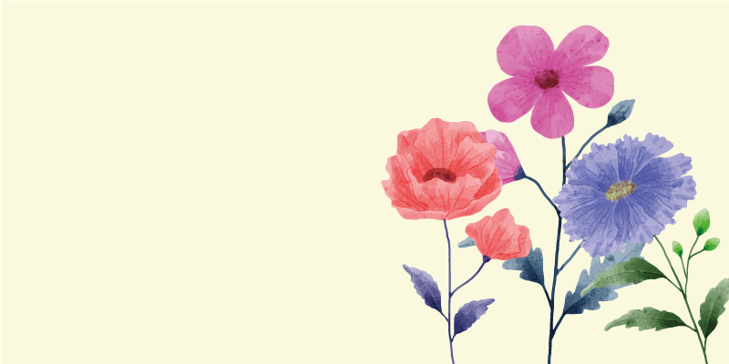 乙烯基花草地毯展现生动植物构图 - TenStickers