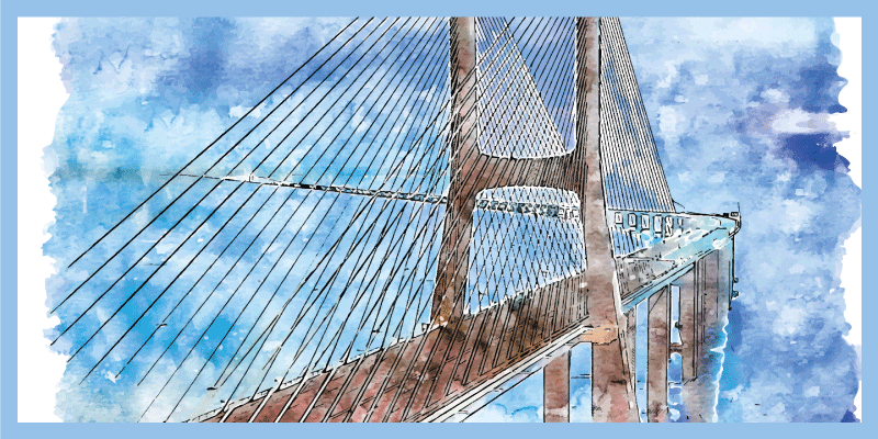 乙烯基地毯客厅 桥梁示意图 - TenStickers