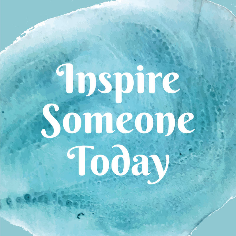 今天激发某人的灵感蓝色方形乙烯基地毯 - TenStickers