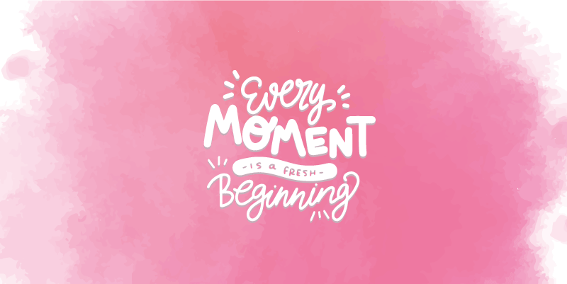 乙烯基地毯与短语 每一个瞬间都是新的 - TenStickers