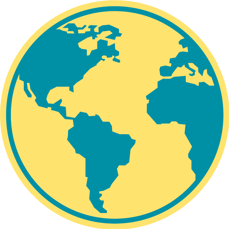 圆形乙烯基地毯地理世界地图 - TenStickers