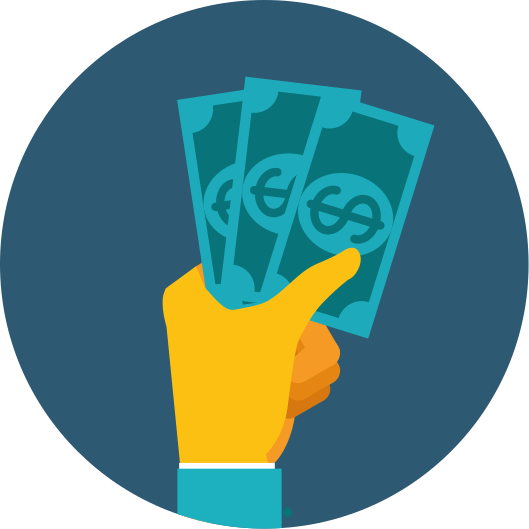 乙烯基地毯 手握现金 - TenStickers