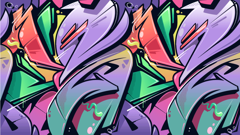 乙烯基地毯生动的石墨流动 - TenStickers