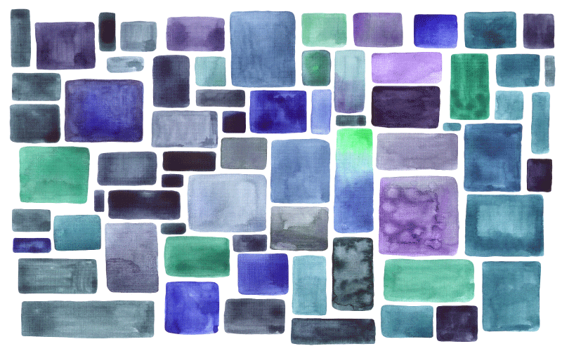 乙烯基地毯蓝色阴影方块图案 - TenStickers