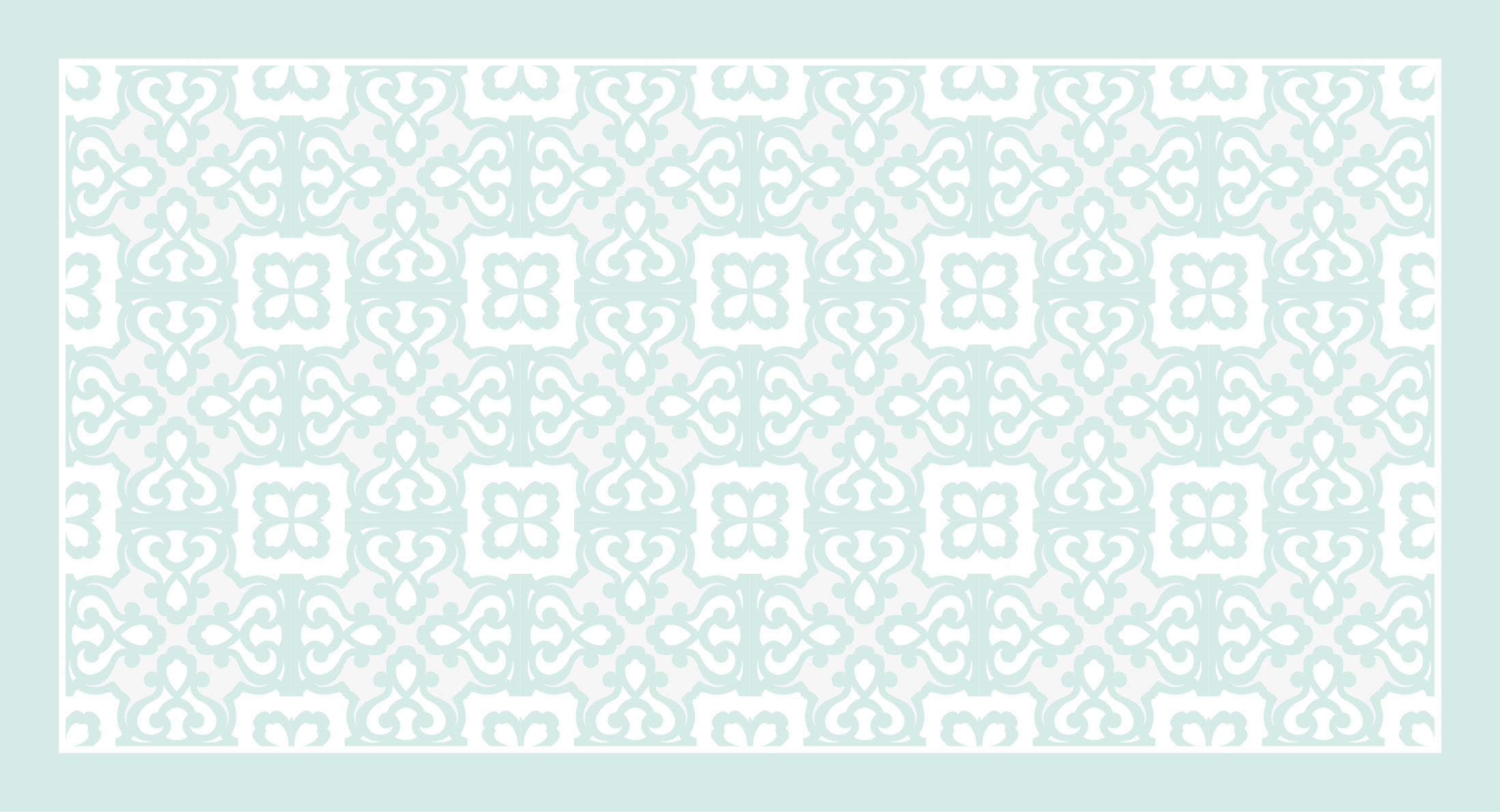 乙烯基地毯 优雅的绿松石 - TenStickers