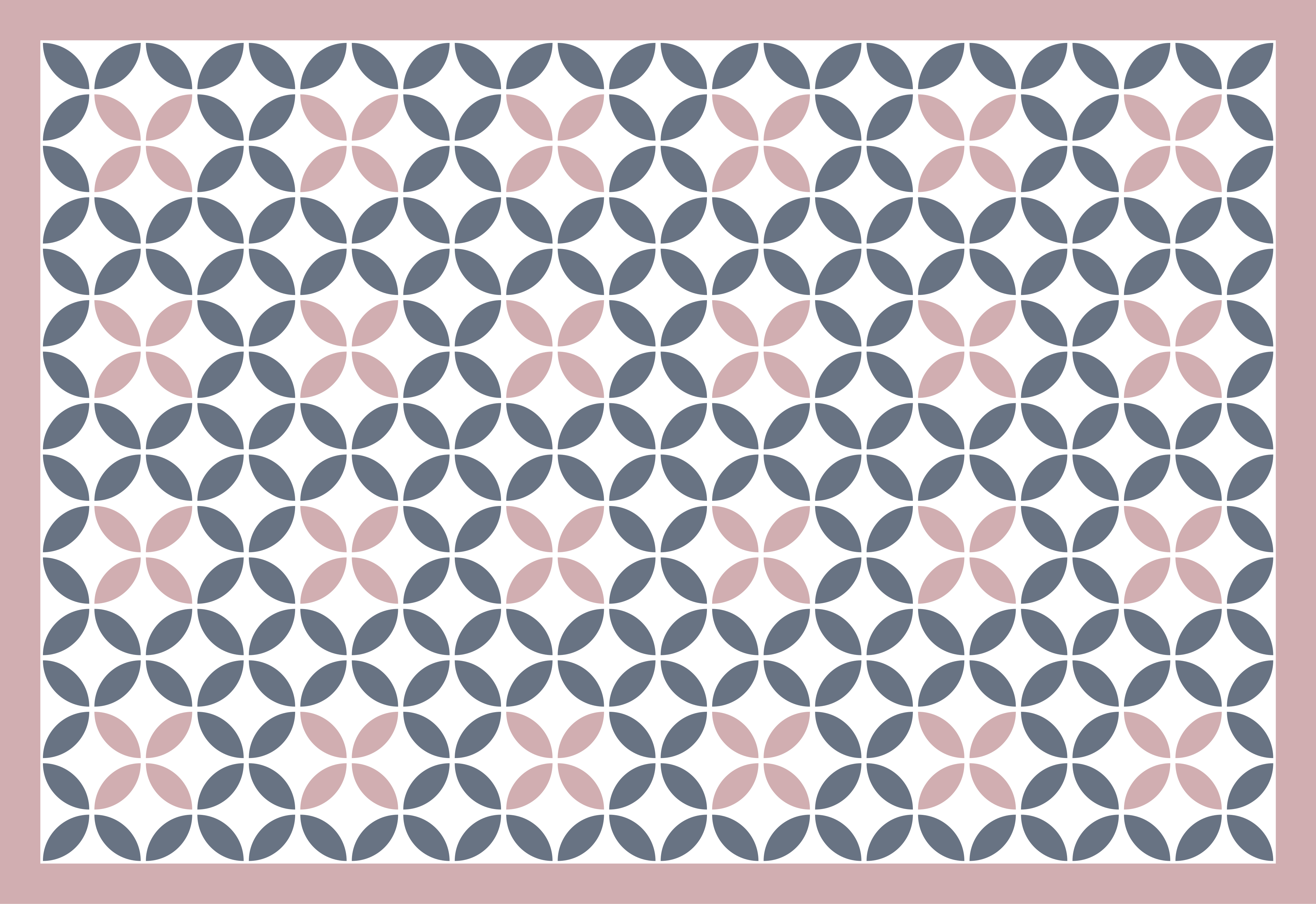 乙烯基地毯镶嵌圆形米色和灰色设计 - TenStickers