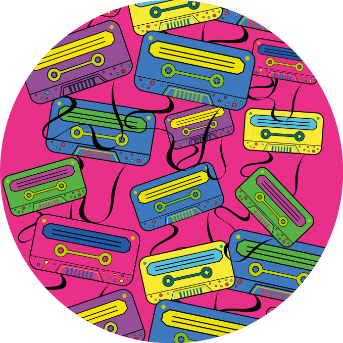 乙烯基地毯生动的磁带设计 - TenStickers